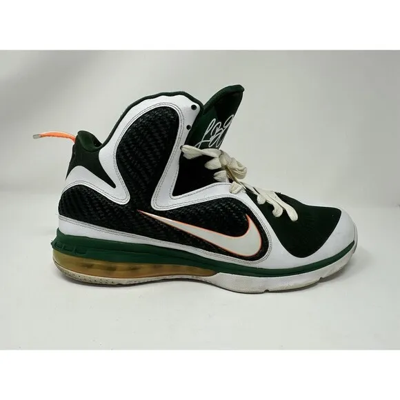 Nike Lebron James 9 Miami Hurricanes 2011 Sneakers Shoes Size 11.5 READ