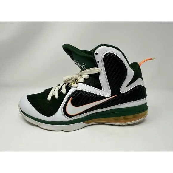 Nike Lebron James 9 Miami Hurricanes 2011 Sneakers Shoes Size 11.5 READ