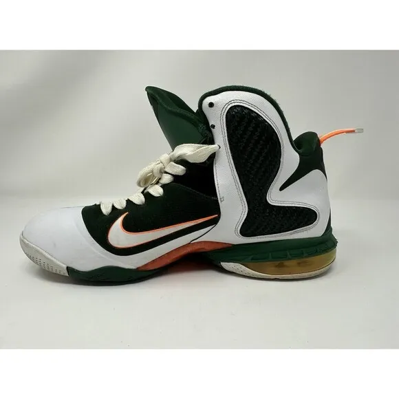 Nike Lebron James 9 Miami Hurricanes 2011 Sneakers Shoes Size 11.5 READ