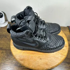 Nike Lunar Force 1 Duckboot Triple Black Mens Size 10 Shoes Sneakers 916682-002