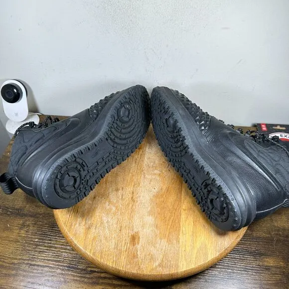 Nike Lunar Force 1 Duckboot Triple Black Mens Size 10 Shoes Sneakers 916682-002