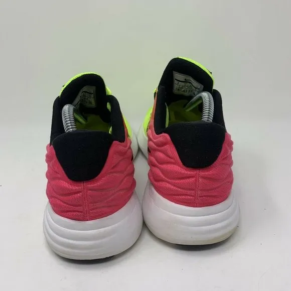 Nike Lunarstelos Running Shoes Mens Size 8 Pink/Neon Yellow 844738-999 Running