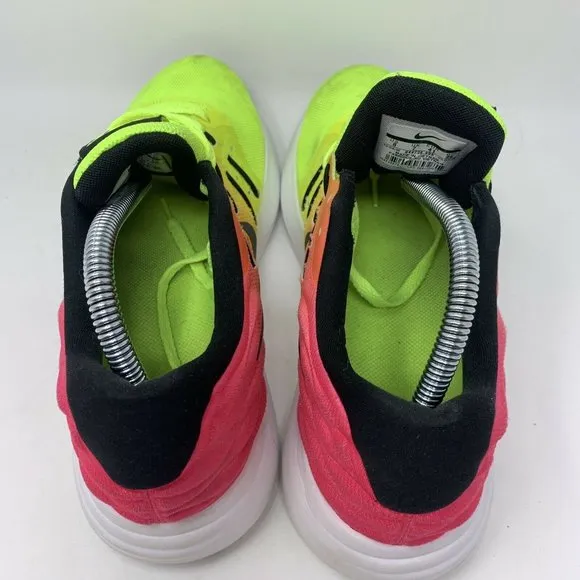 Nike Lunarstelos Running Shoes Mens Size 8 Pink/Neon Yellow 844738-999 Running