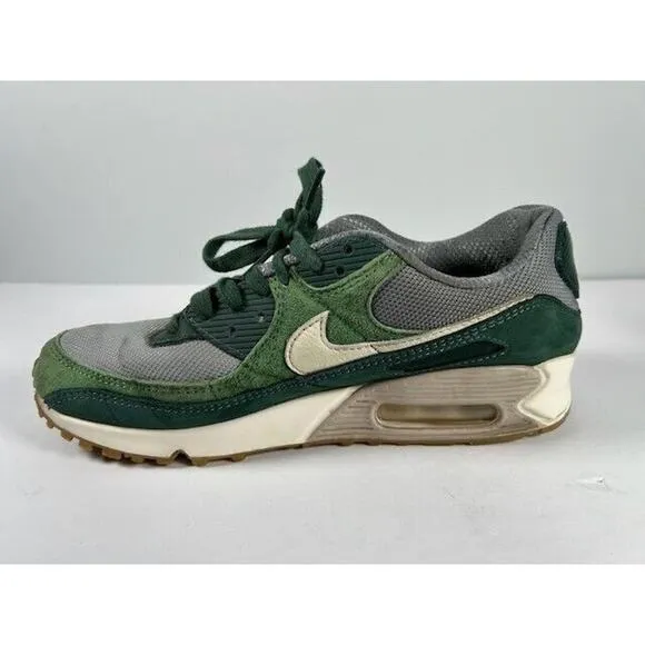 Nike Mens Air Max 90 Premium Shoes Sneakers Lace Up Low Top Pro Green Size 8