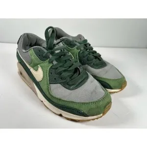 Nike Mens Air Max 90 Premium Shoes Sneakers Lace Up Low Top Pro Green Size 8