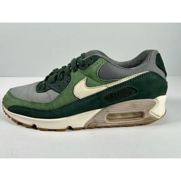 Nike Mens Air Max 90 Premium Shoes Sneakers Lace Up Low Top Pro Green Size 8
