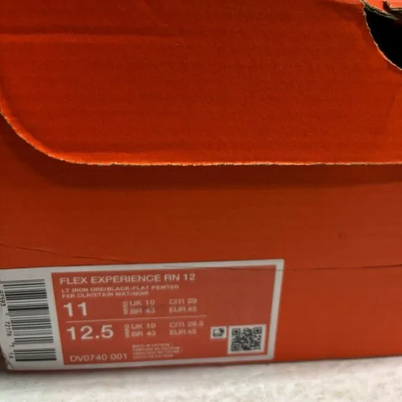 Nike Men’s Flex Experience Run 12 Sneakers Gray, Size 11 M