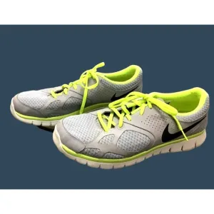 NIKE- MENS FLEX RUNNING ATHLETIC GRAY/YELLOW SNEAKER SHOES SIZE 12