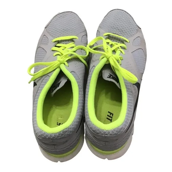NIKE- MENS FLEX RUNNING ATHLETIC GRAY/YELLOW SNEAKER SHOES SIZE 12