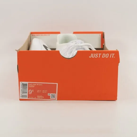 Nike Men's Free RN 2018 'White / Black' Running Shoe 942836-100 Multi-Size