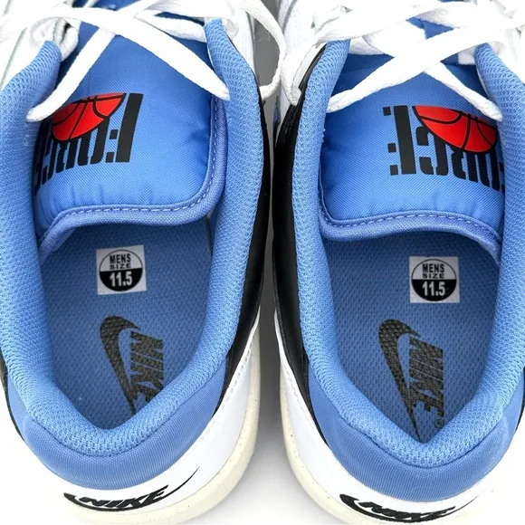 Nike Mens Full Force Lo Size 11.5 Shoes Basketball Walking White Blue FB1362-100