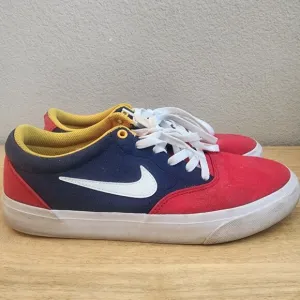Nike Mens SB Charge Solarsoft University Sneakers Tennis Shoes Size 9 Red/Navy