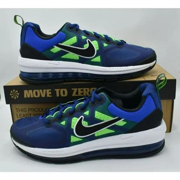 Nike Men Size 10 Air Max Genome Royal Blue Black Sneakers Shoes DC9410 400