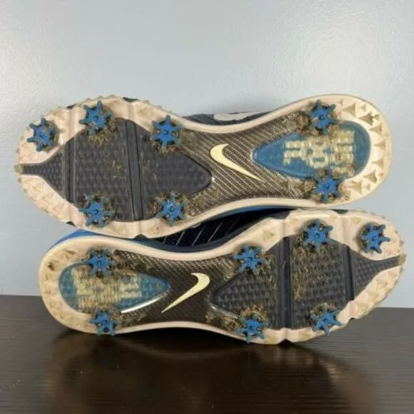 Nike Mens Lunar Control 4 819037-400 Blue Golf Cleats Shoes Sneakers Size 13