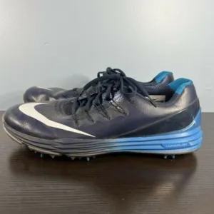 Nike Mens Lunar Control 4 819037-400 Blue Golf Cleats Shoes Sneakers Size 13