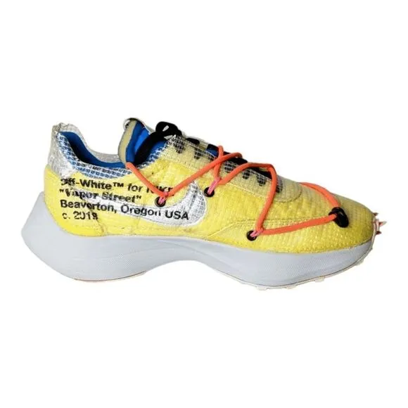 NIKE Off-White X Vapor Street 'Tour Yellow' Running Shoes Size 7.5