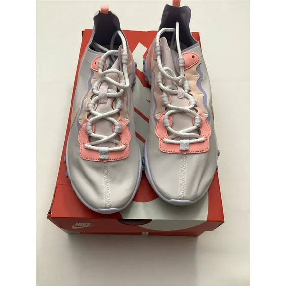 Nike‎ React Element 55 Pale Pink/Washed Coral Sneakers Women's Size8/ SKU # 3001