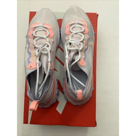 Nike‎ React Element 55 Pale Pink/Washed Coral Sneakers Women's Size8/ SKU # 3001