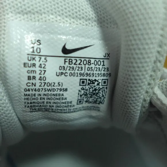 Nike Revolution 7 White and Blue Running Shoes Woman Size 10 Sneakers FB2208-001