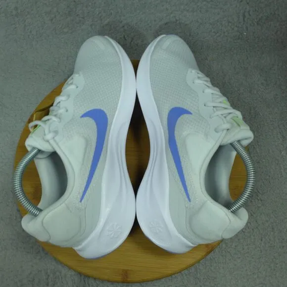 Nike Revolution 7 White and Blue Running Shoes Woman Size 10 Sneakers FB2208-001