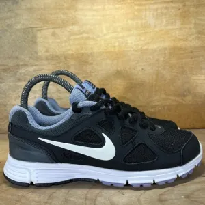 Nike Revolution Womens Size 6 Running Shoes Sneakers Black Purple 488148-001