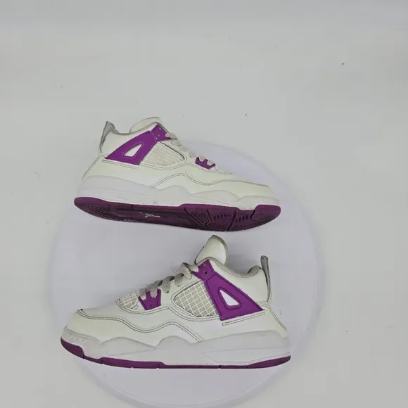 Nike Shoes Toddler 12C Air Jordan 4 White 'Hyper Voilet Sneakers FQ1312-151