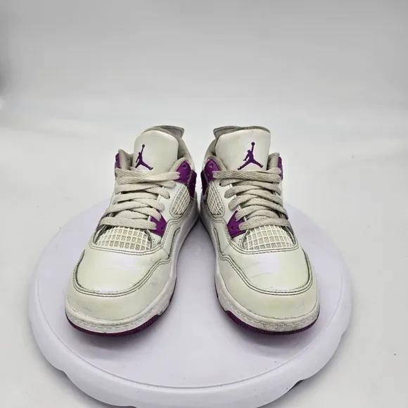 Nike Shoes Toddler 12C Air Jordan 4 White 'Hyper Voilet Sneakers FQ1312-151