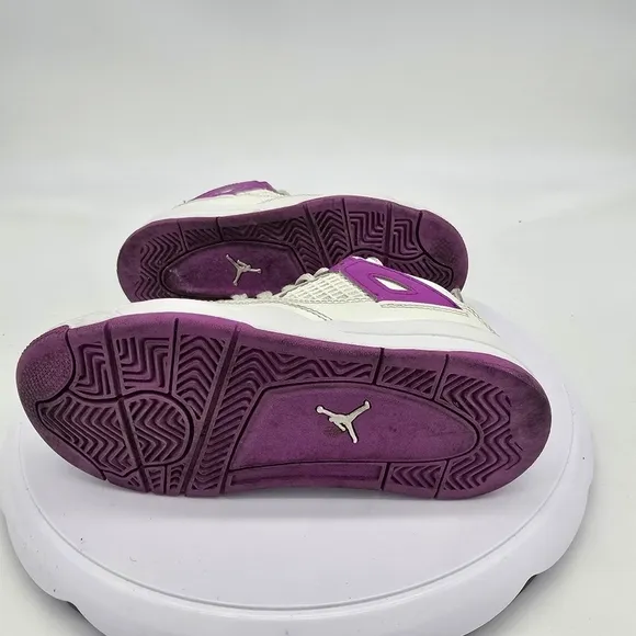 Nike Shoes Toddler 12C Air Jordan 4 White 'Hyper Voilet Sneakers FQ1312-151