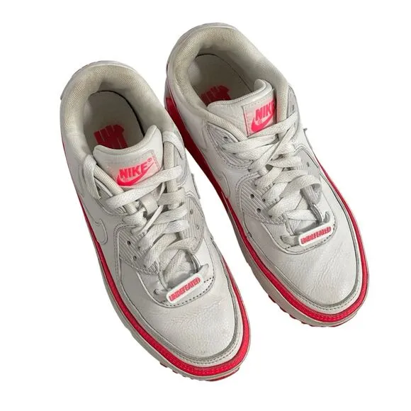 Nike Undefeated x Air Max 90 White Solar Red Men’s 6 Women’s 7.5
