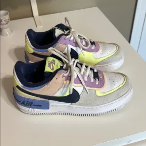 Nike White and Lavender Purple Sneakers Air Force 1 Sneakers