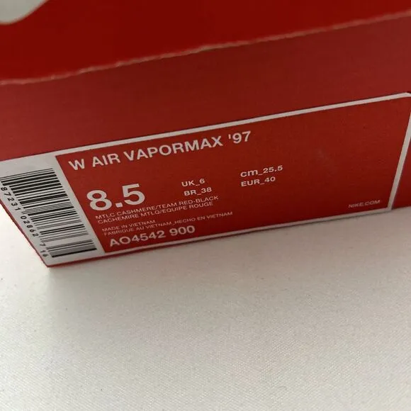 Nike‎ Womens Air Max 97 Sneakers Shoes Light Bone Size 8.5/ White SKU #2963