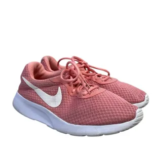 Nike Womens Tanjun Pink white Running Shoes Sneakers Size 9.5
