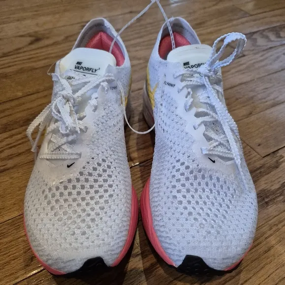 Nike Women's White and Pink Running Shoes