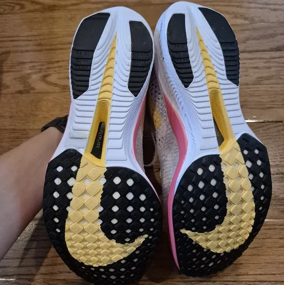Nike Women's White and Pink Running Shoes