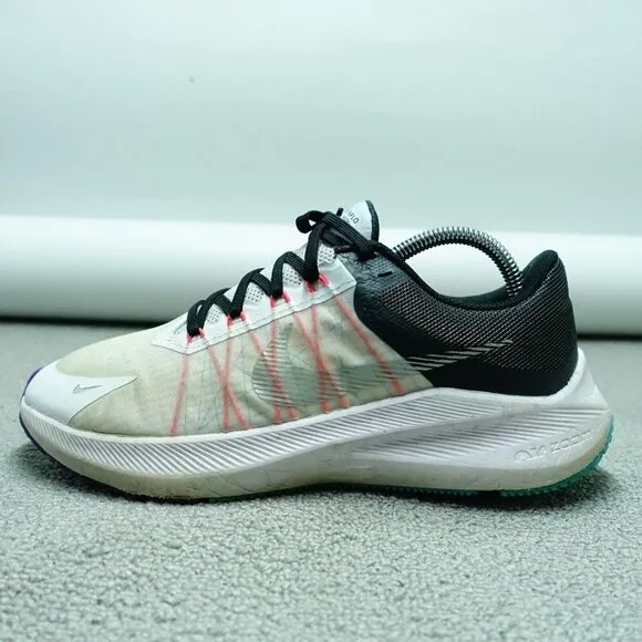 Nike Womens Zoom Winflo 8 CW3421-103 White Running Shoes Sneakers Size 10