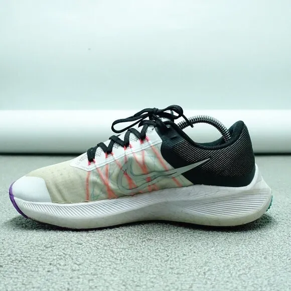 Nike Womens Zoom Winflo 8 CW3421-103 White Running Shoes Sneakers Size 10