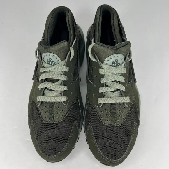 Nike Youth 654275-302 Green Air Huarache Sequoia Low Top Size 7 Y Running Shoes