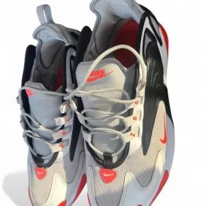 Nike Zoom 2K Sneakers Athletic Running Shoes White &amp; Orange Accents Size 10