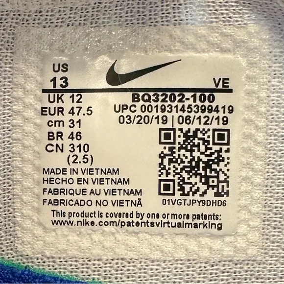 Nike Zoom Gravity Racer #BQ3202-100 Blue/White Men's Running Shoes Size 13 EUC