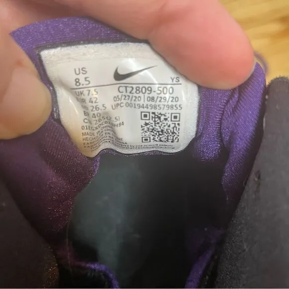 Nike Air Penny 3 Eggplant Basketball Sneakers Shoes 8.5 Purple White Mens
