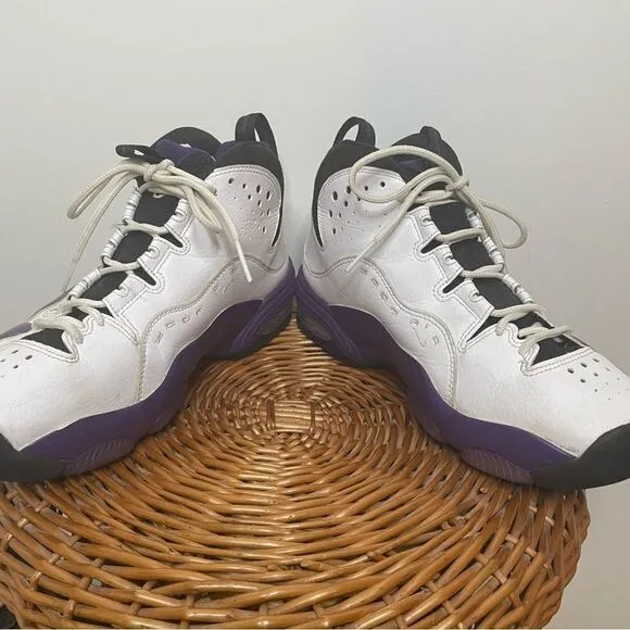 Nike Air Penny 3 Eggplant Basketball Sneakers Shoes 8.5 Purple White Mens