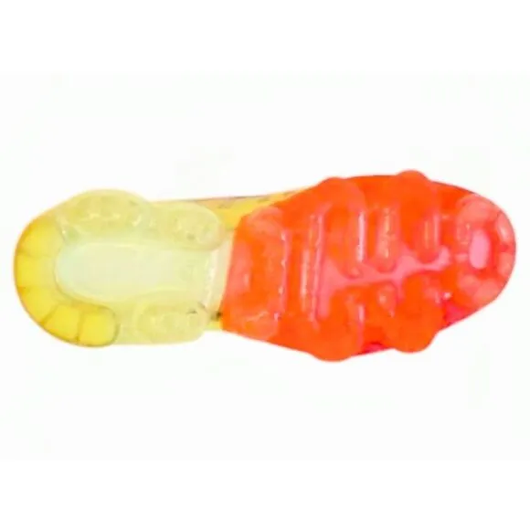 NIKE Air VaporMax 2019 'Pure Platinum Volt Crimson ' Running Shoes Size 7