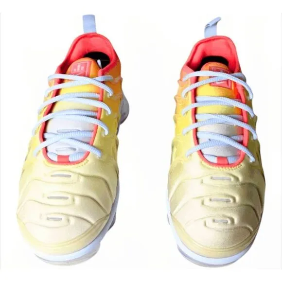 NIKE Air VaporMax Plus &quot;Opti Yellow Laser Crimson' Running Shoes Size 7.5