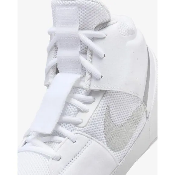 Nike Fury AO2416-102 Sneakers Men's US 8.5 White Silver Wrestling Shoes TF4058