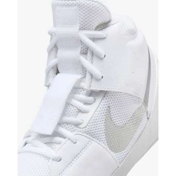 Nike Fury AO2416-102 Sneakers Men's US 8.5 White Silver Wrestling Shoes TF4058