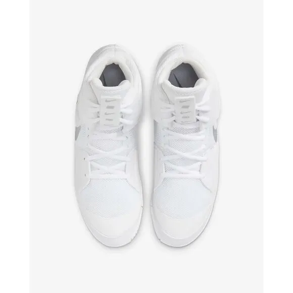 Nike Fury AO2416-102 Sneakers Men's US 8.5 White Silver Wrestling Shoes TF4058