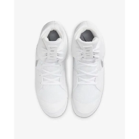 Nike Fury AO2416-102 Sneakers Men's US 8.5 White Silver Wrestling Shoes TF4058