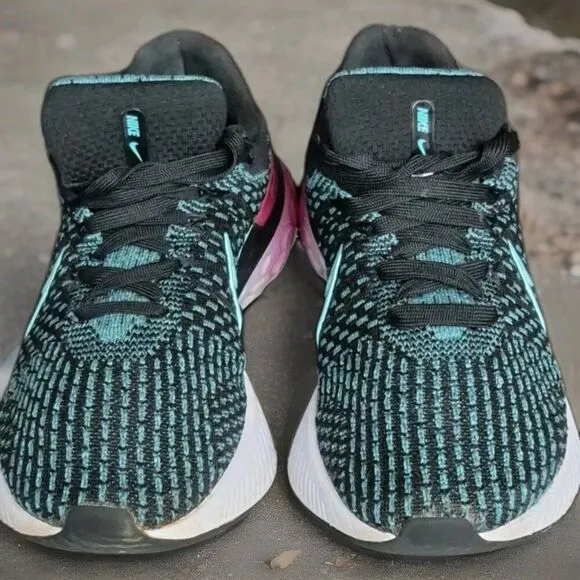Nike React Infinity 3 Athletic Running Shoes Black Teal Pink Women's Size 8