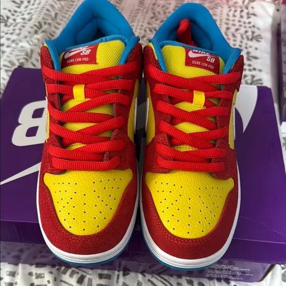 NikeSB DUNK LOW PRO Red and Yellow Sneakers NEW in the box