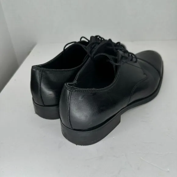 Nordstrom Black‎ Men's Dress Shoes Oxford Pointed Cap Toe Lace Up